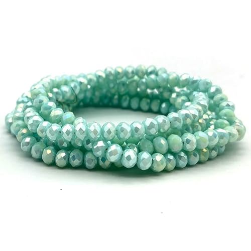 3 4 6 8 mm facettierte Glasperlen, plattiert, metallisch gefärbt, rund, tschechischer Kristall, Abstandshalter, lose Perlen für die Schmuckherstellung, Armbänder, DIY-C251-2 mm (185 Stück) von HDJSDB