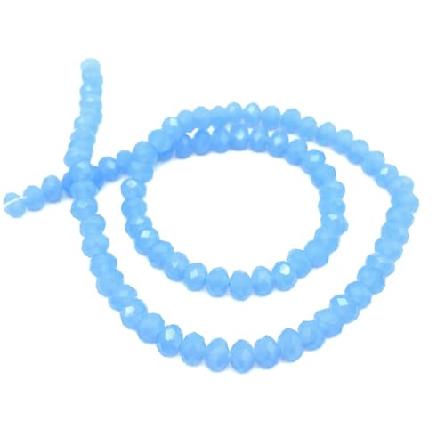 3 4 6 8 mm österreichische Kristallperlen zur Schmuckherstellung, lose Abstandshalter, facettierte Rondelle-Glasperlen für Armbänder, DIY-Zubehör – hellblau – C175 – 3,0 mm (ca. 125 Stück) von HDJSDB