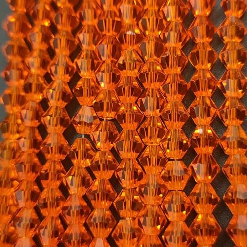 3 4 6 mm facettierte Doppelkegel-Glasperlen, tschechische Kristalle, lose Abstandsperlen für die Schmuckherstellung, DIY-Armband, Halskettenzubehör, JZ007, 4,0 mm (90 Stück) von HDJSDB