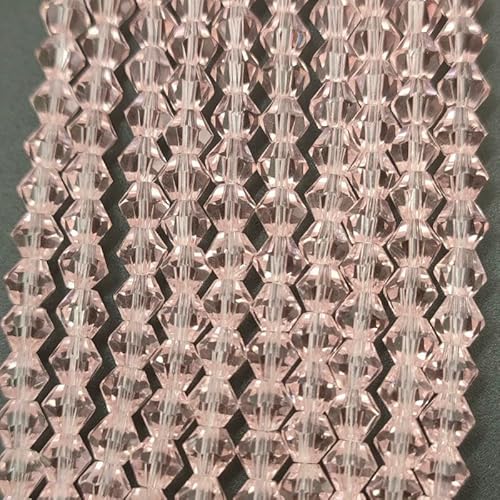 3 4 6 mm facettierte Doppelkegel-Glasperlen, tschechische Kristalle, lose Abstandsperlen für die Schmuckherstellung, DIY-Armband, Halskettenzubehör, JZ024, 3,0 mm (120 Stück) von HDJSDB