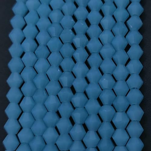 3 4 6 mm facettierte Doppelkegel-Glasperlen, tschechische Kristalle, lose Abstandsperlen für die Schmuckherstellung, DIY-Armband, Halskettenzubehör, JZ026, 6 mm (45 Stück) von HDJSDB