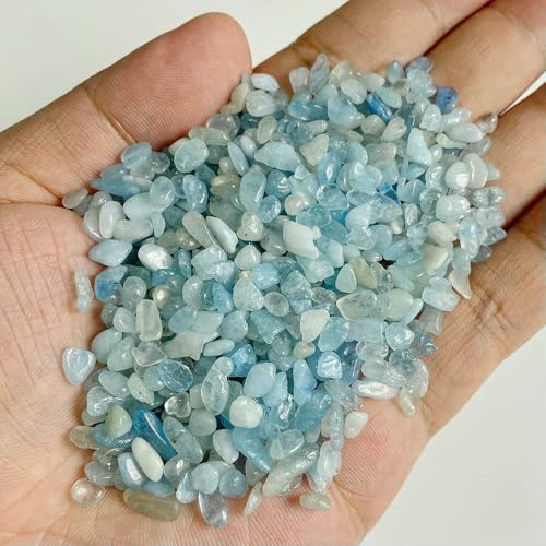 3–5 mm natürlicher Kristallquarz-Steinkies, Reiki-Heilung, getrommelte Achate, Tigerauge, Türkis, verkrustete Edelsteinsplitter für die Dekoration von Heimaquarien, Aquamarin, 1000 g 3–5 mm natürlicher Kristallquarz-Steinkies, Reiki-Heilung, getrommelte Achate, Tigerauge, Türkis, verkrustete Edelsteinsplitter für die Dekoration von Heimaquarien, Aquamarin, 1000 g von HDJSDB
