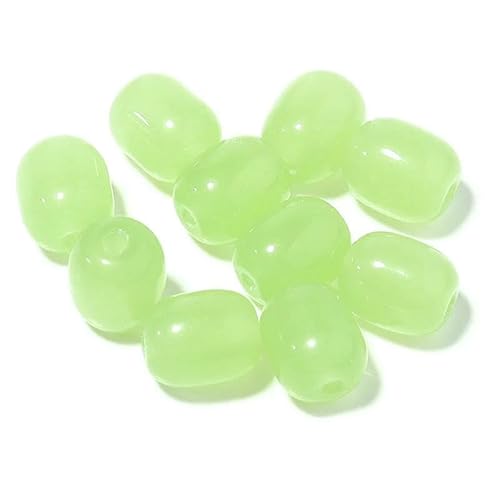 30 Stück/Los ovale zylindrische Glasperlen zur Schmuckherstellung, lose Abstandsperlen, Glaszylinderperlen, DIY-Armbandzubehör, hellgrün, 10 x 8 mm 30 Stück/Los ovale zylindrische Glasperlen zur Schmuckherstellung, lose Abstandsperlen, Glaszylinderperlen, DIY-Armbandzubehör, hellgrün, 10 x 8 mm von HDJSDB