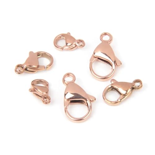 30 Stück Edelstahl vergoldet schwarz plattiert Karabinerverschluss 9–19 mm für Armband Halskette Kette DIY Schmuckherstellung Zubehör-CJ-002-Roségold-19 mm-30 Stück 30 Stück Edelstahl vergoldet schwarz plattiert Karabinerverschluss 9–19 mm für Armband Halskette Kette DIY Schmuckherstellung Zubehör-CJ-002-Roségold-19 mm-30 Stück von HDJSDB