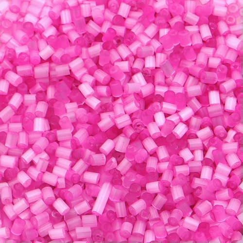 3600 Stück/Los Röhrenförmige Katzenaugen-Rocailles, Glasperlen, lose Perlen für die Schmuckherstellung, DIY-Halsketten, Armbandzubehör, Pink, 1,8 x 0,5 mm 3600 Stück/Los Röhrenförmige Katzenaugen-Rocailles, Glasperlen, lose Perlen für die Schmuckherstellung, DIY-Halsketten, Armbandzubehör, Pink, 1,8 x 0,5 mm von HDJSDB