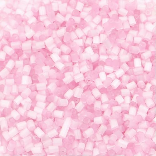 3600 Stück/Los Röhrenförmige Katzenaugen-Rocailles, Glasperlen, lose Perlen für die Schmuckherstellung, DIY-Halsketten, Armbandzubehör, Rosa, 1,8 x 0,5 mm 3600 Stück/Los Röhrenförmige Katzenaugen-Rocailles, Glasperlen, lose Perlen für die Schmuckherstellung, DIY-Halsketten, Armbandzubehör, Rosa, 1,8 x 0,5 mm von HDJSDB