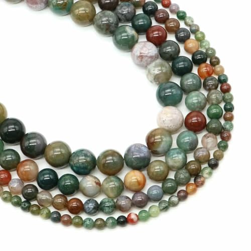 4/6/8/10 mm Tigerauge-Perlen, Naturstein, Heilkristall, Quarz, rund, lose Abstandsperlen für die Schmuckherstellung, DIY-Armband, Halskette, Indien-Achat, 4,0 mm, 85–92 Stück 4/6/8/10 mm Tigerauge-Perlen, Naturstein, Heilkristall, Quarz, rund, lose Abstandsperlen für die Schmuckherstellung, DIY-Armband, Halskette, Indien-Achat, 4,0 mm, 85–92 Stück von HDJSDB