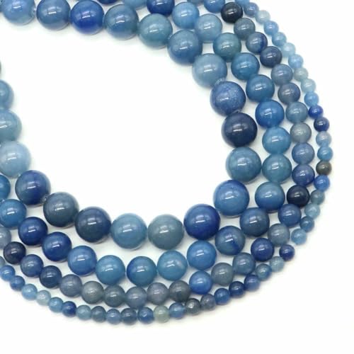 4/6/8/10 mm Tigerauge-Perlen, Naturstein, Heilkristall, Quarz, rund, lose Abstandsperlen für die Schmuckherstellung, DIY-Armband, Halskette – Blauer Aventurin – 4,0 mm, 85–92 Stück 4/6/8/10 mm Tigerauge-Perlen, Naturstein, Heilkristall, Quarz, rund, lose Abstandsperlen für die Schmuckherstellung, DIY-Armband, Halskette – Blauer Aventurin – 4,0 mm, 85–92 Stück von HDJSDB