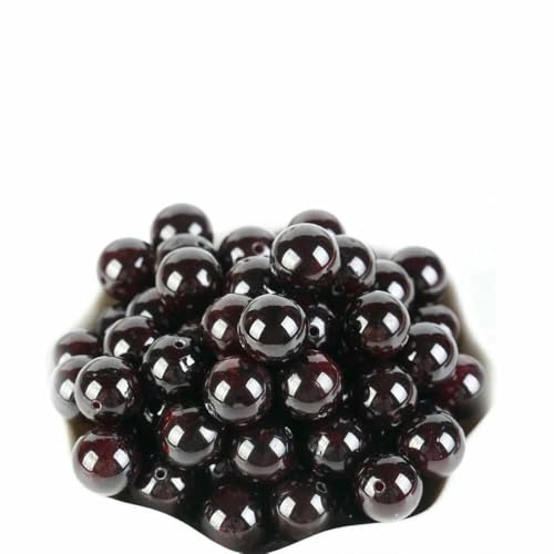 4–12 mm Natursteinperlen, Lava, Amethyst, Tigerauge, Quarz, Achate, runde lose Perlen zur Schmuckherstellung, DIY-Armbandzubehör, Granat, 10 mm, 36–37 Stück 4–12 mm Natursteinperlen, Lava, Amethyst, Tigerauge, Quarz, Achate, runde lose Perlen zur Schmuckherstellung, DIY-Armbandzubehör, Granat, 10 mm, 36–37 Stück von HDJSDB