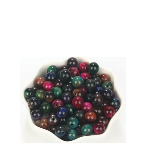 4–12 mm Natursteinperlen, Lava, Amethyst, Tigerauge, Quarz, Achate, runde lose Perlen zur Schmuckherstellung, DIY-Armbandzubehör, mehrfarbiges Tigerauge, 10 mm, 36–37 Stück 4–12 mm Natursteinperlen, Lava, Amethyst, Tigerauge, Quarz, Achate, runde lose Perlen zur Schmuckherstellung, DIY-Armbandzubehör, mehrfarbiges Tigerauge, 10 mm, 36–37 Stück von HDJSDB