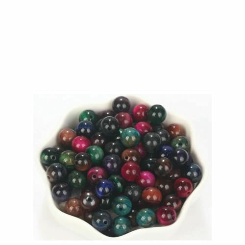 4–12 mm Natursteinperlen, Lava, Amethyst, Tigerauge, Quarz, Achate, runde lose Perlen zur Schmuckherstellung, DIY-Armbandzubehör, mehrfarbiges Tigerauge, 12 mm, 29–30 Stück 4–12 mm Natursteinperlen, Lava, Amethyst, Tigerauge, Quarz, Achate, runde lose Perlen zur Schmuckherstellung, DIY-Armbandzubehör, mehrfarbiges Tigerauge, 12 mm, 29–30 Stück von HDJSDB