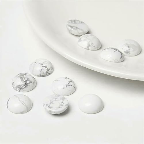 4–14,0 mm, 10 Stück/Los, runde Naturstein-Cabochon-Perlen, lose Edelstein-Cabochon, DIY-Ringanhänger, Halskettenzubehör, Handarbeiten, 2, Howlith, 8 mm 4–14,0 mm, 10 Stück/Los, runde Naturstein-Cabochon-Perlen, lose Edelstein-Cabochon, DIY-Ringanhänger, Halskettenzubehör, Handarbeiten, 2, Howlith, 8 mm von HDJSDB