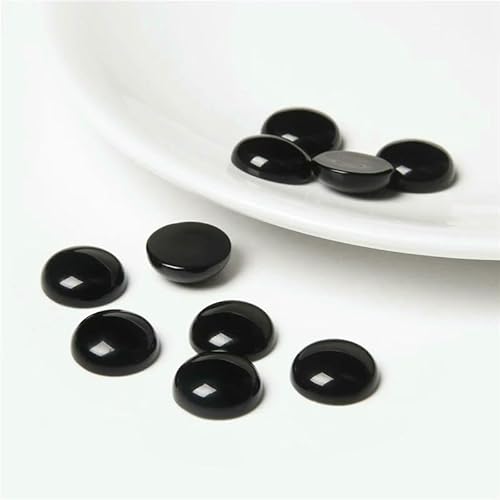4–14,0 mm, 10 Stück/Los, runde Naturstein-Cabochon-Perlen, lose Edelstein-Cabochon, DIY-Ringanhänger, Halskettenzubehör, Handarbeiten, 24. Schwarzer Achat, 12 mm 4–14,0 mm, 10 Stück/Los, runde Naturstein-Cabochon-Perlen, lose Edelstein-Cabochon, DIY-Ringanhänger, Halskettenzubehör, Handarbeiten, 24. Schwarzer Achat, 12 mm von HDJSDB