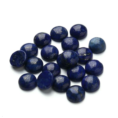 4–25 mm Amethyst-Natursteinperlen, runde Onyx-Cabochons, lose Perlen, DIY-Ring, Ohrring, Armband, Schmuckherstellung, Lapislazul 3097, 6 mm x 10 Stück von HDJSDB