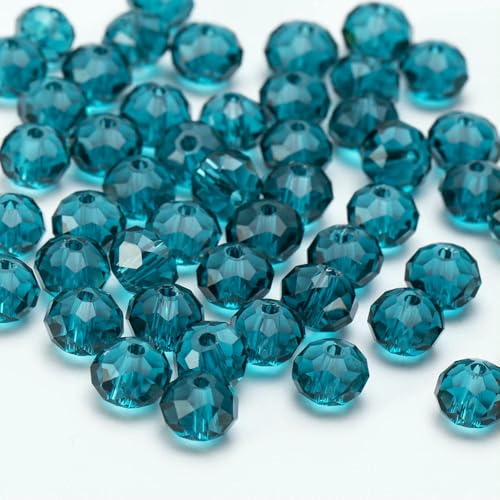 4 6 8 10 mm tschechische Rondell-Kristallperlen, facettierte Glasperlen, Großhandel, lose Abstandsperlen für Schmuckherstellung, DIY-Handarbeiten, BZ1300, 10–6 mm, 80–85 Stück von HDJSDB