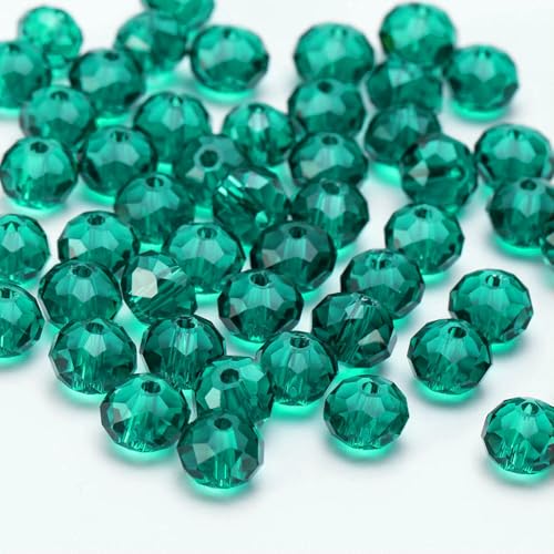 4 6 8 10 mm tschechische Rondell-Kristallperlen, facettierte Glasperlen, Großhandel, lose Abstandsperlen für Schmuckherstellung, DIY-Handarbeiten, BZ1300, 11–10 mm, 60–65 Stück von HDJSDB