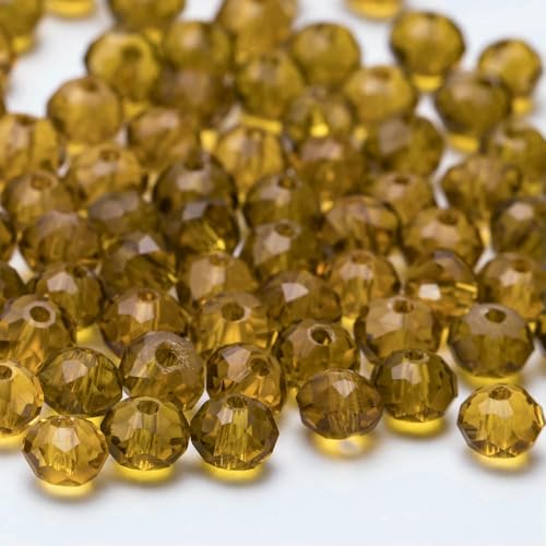 4 6 8 10 mm tschechische Rondell-Kristallperlen, facettierte Glasperlen, Großhandel, lose Abstandsperlen für Schmuckherstellung, DIY-Handarbeiten, BZ1300, 16–10 mm, 60–65 Stück von HDJSDB