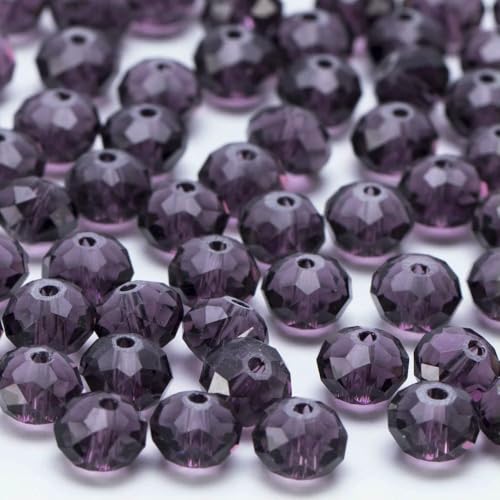 4 6 8 10 mm tschechische Rondell-Kristallperlen, facettierte Glasperlen, Großhandel, lose Abstandsperlen für Schmuckherstellung, DIY-Handarbeiten, BZ1300, 18–6 mm, 80–85 Stück von HDJSDB