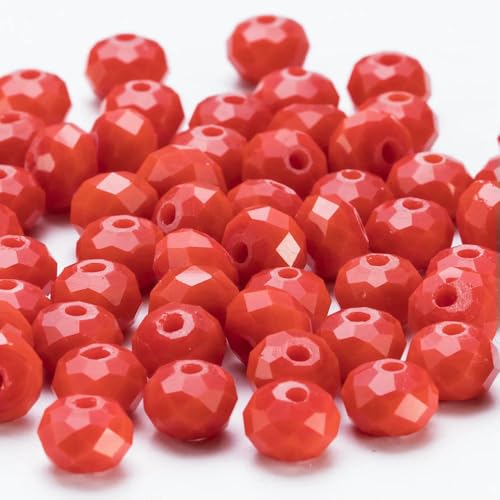 4 6 8 10 mm tschechische Rondell-Kristallperlen, facettierte Glasperlen, Großhandel, lose Abstandsperlen für Schmuckherstellung, DIY-Handarbeiten, BZ1300, 23–8 mm, 60–65 Stück von HDJSDB