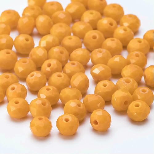 4 6 8 10 mm tschechische Rondell-Kristallperlen, facettierte Glasperlen, Großhandel, lose Abstandsperlen für Schmuckherstellung, DIY-Handarbeiten, BZ1300, 26–8 mm, 60–65 Stück von HDJSDB