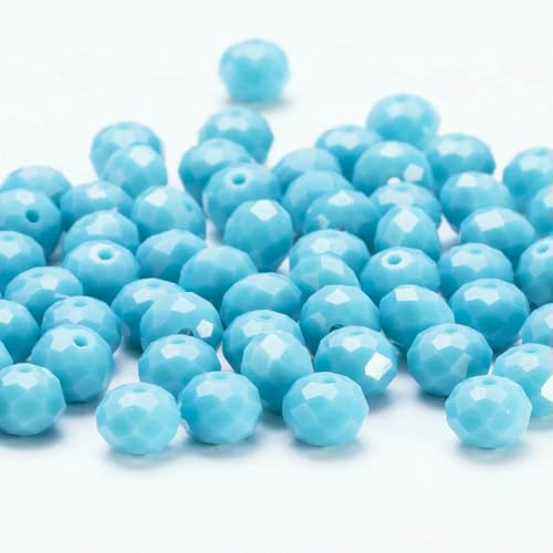 4 6 8 10 mm tschechische Rondell-Kristallperlen, facettierte Glasperlen, Großhandel, lose Abstandsperlen für Schmuckherstellung, DIY-Handarbeiten, BZ1300, 31–8 mm, 60–65 Stück von HDJSDB
