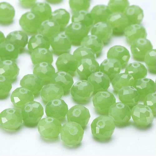 4 6 8 10 mm tschechische Rondell-Kristallperlen, facettierte Glasperlen, Großhandel, lose Abstandsperlen für Schmuckherstellung, DIY-Handarbeiten, BZ1300, 38–10 mm, 60–65 Stück von HDJSDB