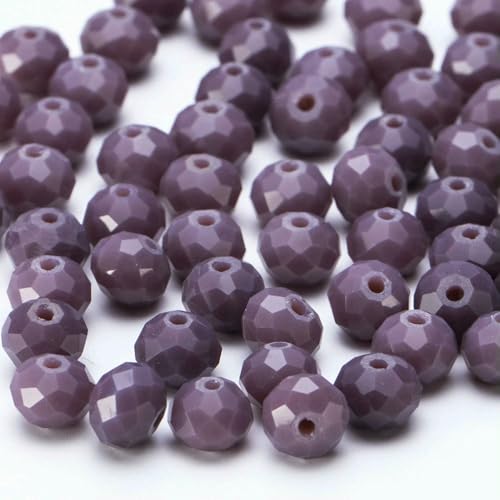 4 6 8 10 mm tschechische Rondell-Kristallperlen, facettierte Glasperlen, Großhandel, lose Abstandsperlen für Schmuckherstellung, DIY-Handarbeiten, BZ1300, 41–6 mm, 80–85 Stück von HDJSDB