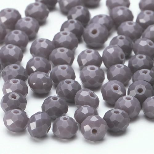 4 6 8 10 mm tschechische Rondell-Kristallperlen, facettierte Glasperlen, Großhandel, lose Abstandsperlen für Schmuckherstellung, DIY-Handarbeiten, BZ1300, 42–6 mm, 80–85 Stück von HDJSDB