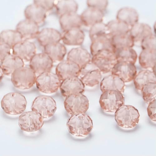 4 6 8 10 mm tschechische Rondell-Kristallperlen, facettierte Glasperlen, Großhandel, lose Abstandsperlen für Schmuckherstellung, DIY-Handarbeiten, BZ1300-03, 6 mm, 80–85 Stück von HDJSDB