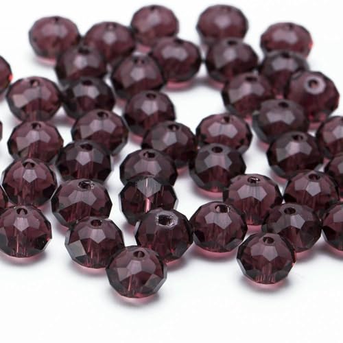 4 6 8 10 mm tschechische Rondell-Kristallperlen, facettierte Glasperlen, Großhandel, lose Abstandsperlen für die Schmuckherstellung, DIY-Handarbeiten, BZ1300, 19–10 mm, 60–65 Stück von HDJSDB