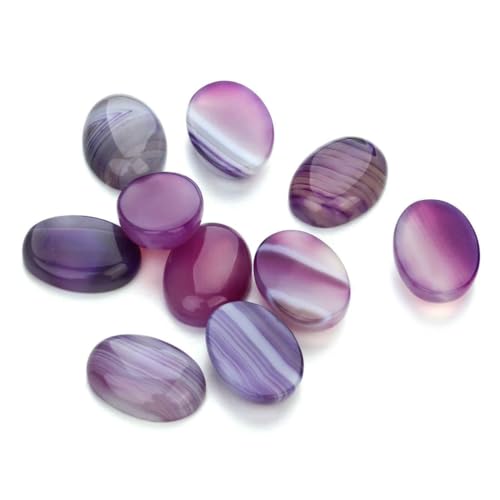 5/10 Stück Naturstein-Cabochon-Perlen, lose, flache Rückseite, Cameo-Cabochon, Abstandshalter, oval, Achat, Tigerauge, für DIY-Schmuck, Großhandel, lila Streifen-Achat, 18 x 25 mm, 5 Stück 5/10 Stück Naturstein-Cabochon-Perlen, lose, flache Rückseite, Cameo-Cabochon, Abstandshalter, oval, Achat, Tigerauge, für DIY-Schmuck, Großhandel, lila Streifen-Achat, 18 x 25 mm, 5 Stück von HDJSDB