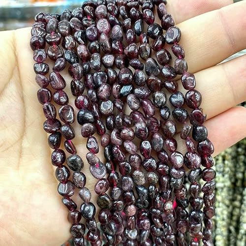 5–8 mm Natursteinmischung, bunt, unregelmäßig, Kristall, lose Abstandsperlen für Schmuckherstellung, DIY-Armband, Charms, Zubehör, 15 Zoll, Granat, 5–8 mm, 36–38 cm 5–8 mm Natursteinmischung, bunt, unregelmäßig, Kristall, lose Abstandsperlen für Schmuckherstellung, DIY-Armband, Charms, Zubehör, 15 Zoll, Granat, 5–8 mm, 36–38 cm von HDJSDB