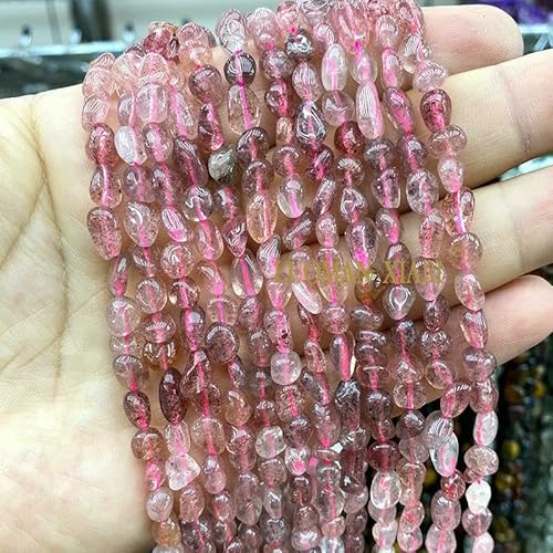 5–8 mm Natursteinmischung, bunte, unregelmäßige Kristall-Abstandshalterperlen für die Schmuckherstellung, DIY-Armband, Charms, Zubehör, 15 Zoll – Erdbeerquarz – 5–8 mm, 36–38 cm 5–8 mm Natursteinmischung, bunte, unregelmäßige Kristall-Abstandshalterperlen für die Schmuckherstellung, DIY-Armband, Charms, Zubehör, 15 Zoll – Erdbeerquarz – 5–8 mm, 36–38 cm von HDJSDB