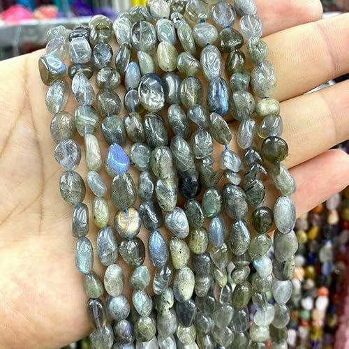 5–8 mm Natursteinmischung, bunte unregelmäßige Kristall-Abstandshalterperlen für die Schmuckherstellung, DIY-Armbandanhänger, Zubehör, 15 Zoll, grauer Labradorit, 5–8 mm, 36–38 cm 5–8 mm Natursteinmischung, bunte unregelmäßige Kristall-Abstandshalterperlen für die Schmuckherstellung, DIY-Armbandanhänger, Zubehör, 15 Zoll, grauer Labradorit, 5–8 mm, 36–38 cm von HDJSDB
