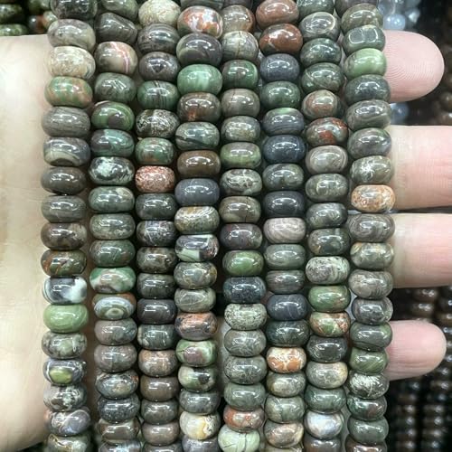 5 x 8 mm Rondelle Naturstein Jade Achat Tigerauge Amazonit Runde Radabstandshalter Perle für Schmuckherstellung DIY Armband Zubehör-Farbe Achat-5 x 8 mm ca. 35 Stück 5 x 8 mm Rondelle Naturstein Jade Achat Tigerauge Amazonit Runde Radabstandshalter Perle für Schmuckherstellung DIY Armband Zubehör-Farbe Achat-5 x 8 mm ca. 35 Stück von HDJSDB
