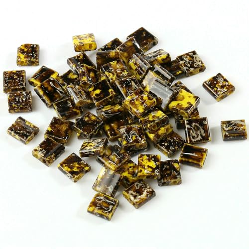 50 Stück/Los, 45 Stile, zwei Löcher, Rocailles-Perlen, DIY, tschechische Glasschmuckperlen für handgefertigten Schmuck, Armbänder, Zubehör, 5 x 5 x 2 mm, T 2, Schwarz-Gelb, 5 x 2 x 2 mm, 100 Stück von HDJSDB