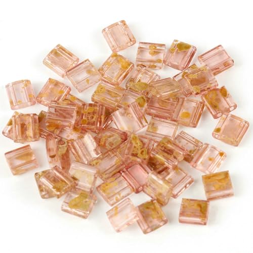 50 Stück/Los, 45 Stile, zwei Löcher, Rocailles-Perlen, DIY, tschechische Glasschmuckperlen für handgefertigten Schmuck, Armbänder, Zubehör, 5 x 5 x 2 mm, T 4, grau klar, 5 x 2 x 2 mm, 100 Stück von HDJSDB