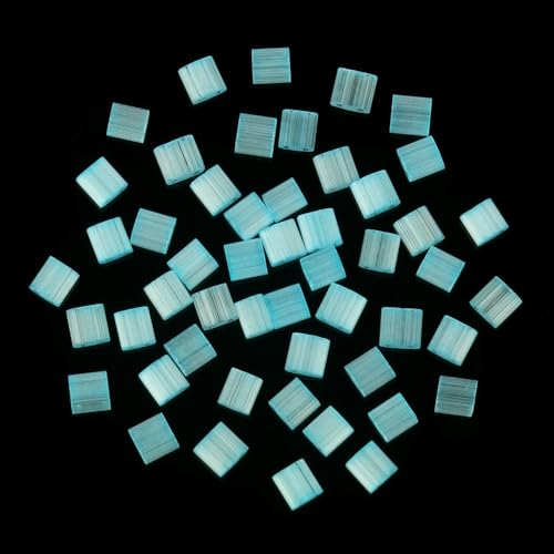 50 Stück/Los, 45 Stile, zwei Löcher, Rocailles-Perlen, DIY, tschechische Glasschmuckperlen für handgefertigten Schmuck, Armbänder, Zubehör, 5 x 5 x 2 mm, T 5, Himmelblau, 5 x 2 x 2 mm, 100 Stück von HDJSDB