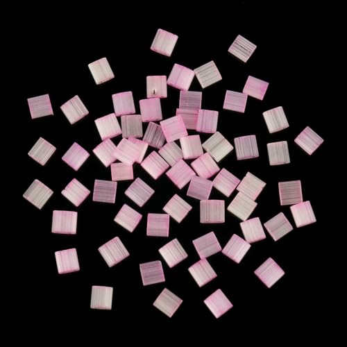 50 Stück/Los, 45 Stile, zwei Löcher, Rocailles-Perlen, DIY, tschechische Glasschmuckperlen für handgefertigten Schmuck, Armbänder, Zubehör, 5 x 5 x 2 mm, T 5, hellviolett, 5 x 2 x 2 mm, 100 Stück von HDJSDB