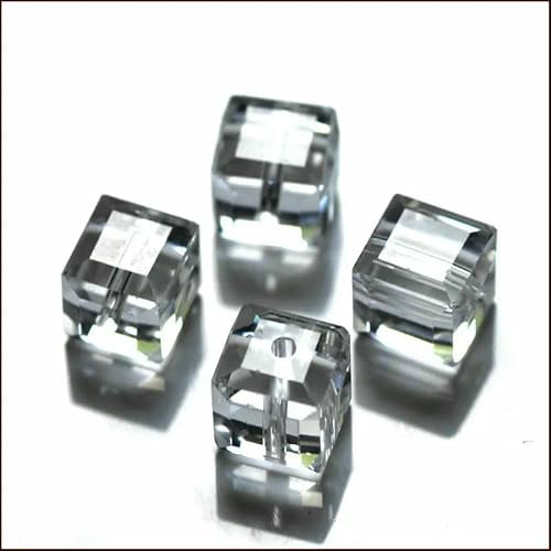 50 Stück/Los Kristallperlen AAA quadratische Form 8 x 8 mm Würfel DIY Modeschmuck Glasperlen für DIY Ohrringe Halskette Armbandherstellung-Kristall-8 x 8 mm 50 Stück von HDJSDB