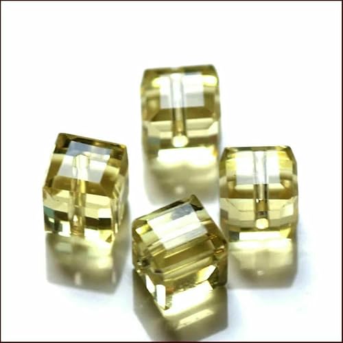 50 Stück/Los Kristallperlen AAA quadratische Form 8 x 8 mm Würfel DIY Modeschmuck Glasperlen für DIY Ohrringe Halskette Armbandherstellung-jonqui-8 x 8 mm 50 Stück von HDJSDB