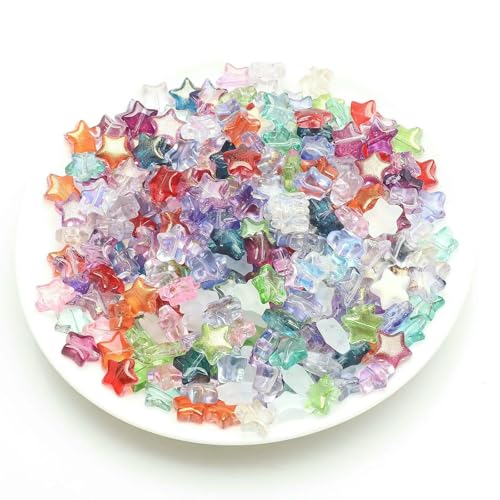 50 Stück 10 mm fünfzackige Stern-Glasperlen, lose Abstandsperlen für die Schmuckherstellung, DIY, handgefertigte Armbänder, Ohrringe, Zubehör, mehrfarbig, andere 50 Stück 10 mm fünfzackige Stern-Glasperlen, lose Abstandsperlen für die Schmuckherstellung, DIY, handgefertigte Armbänder, Ohrringe, Zubehör, mehrfarbig, andere von HDJSDB