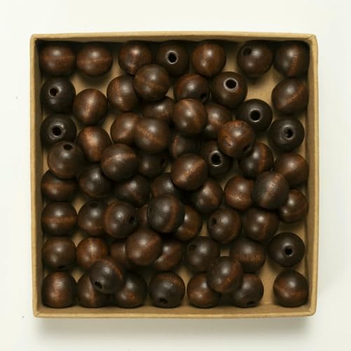 50 Stück 16 mm 0,63 Zoll natürliche Holzperlen, mehrfarbig, rund, zum Selbermachen, Basteln, Holzarmbänder, Halsketten, Schmuckzubehör, Dunkelbraun, 16 mm 50 Stück 16 mm 0,63 Zoll natürliche Holzperlen, mehrfarbig, rund, zum Selbermachen, Basteln, Holzarmbänder, Halsketten, Schmuckzubehör, Dunkelbraun, 16 mm von HDJSDB