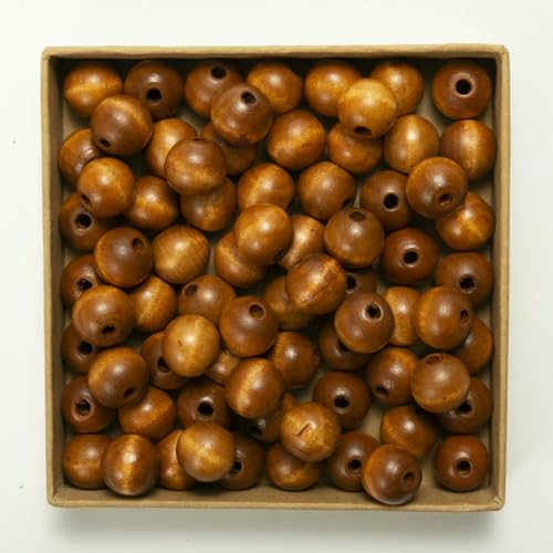50 Stück 16 mm 0,63 Zoll natürliche Holzperlen, mehrfarbig, rund, zum Selbermachen, Basteln, Holzarmbänder, Halsketten, Schmuckzubehör, Hellbraun, 16 mm 50 Stück 16 mm 0,63 Zoll natürliche Holzperlen, mehrfarbig, rund, zum Selbermachen, Basteln, Holzarmbänder, Halsketten, Schmuckzubehör, Hellbraun, 16 mm von HDJSDB