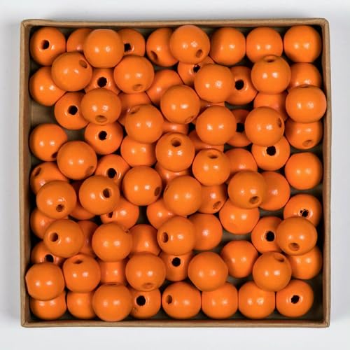 50 Stück 16 mm 0,63 Zoll natürliche Holzperlen, mehrfarbig, rund, zum Selbermachen, Basteln, Holzarmbänder, Halsketten, Schmuckzubehör, Orange, 16 mm 50 Stück 16 mm 0,63 Zoll natürliche Holzperlen, mehrfarbig, rund, zum Selbermachen, Basteln, Holzarmbänder, Halsketten, Schmuckzubehör, Orange, 16 mm von HDJSDB