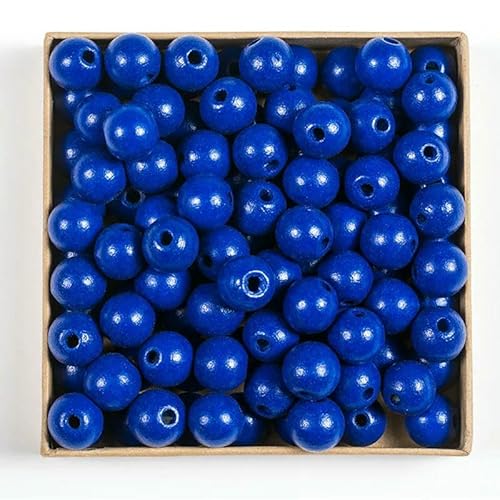 50 Stück 16 mm 0,63 Zoll natürliche Holzperlen, mehrfarbig, rund, zum Selbermachen, Basteln, Holzarmbänder, Halsketten, Schmuckzubehör, TIEFBLAU, 16 mm 50 Stück 16 mm 0,63 Zoll natürliche Holzperlen, mehrfarbig, rund, zum Selbermachen, Basteln, Holzarmbänder, Halsketten, Schmuckzubehör, TIEFBLAU, 16 mm von HDJSDB