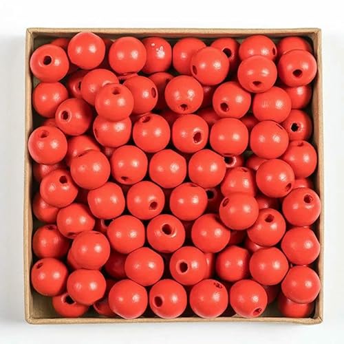 50 Stück 16 mm 0,63 Zoll natürliche Holzperlen, mehrfarbig, rund, zum Selbermachen, Basteln, Holzarmbänder, Halsketten, Schmuckzubehör, rot, 16 mm 50 Stück 16 mm 0,63 Zoll natürliche Holzperlen, mehrfarbig, rund, zum Selbermachen, Basteln, Holzarmbänder, Halsketten, Schmuckzubehör, rot, 16 mm von HDJSDB