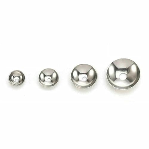 50 Stück 3–10 mm goldfarbene Edelstahl-Perlenkappen, runde Abstandshalterperlen zur Schmuckherstellung, DIY-Komponenten, Zubehör, Großhandel, Stahlfarbe, 5 x 0,9 mm Loch 50 Stück 3–10 mm goldfarbene Edelstahl-Perlenkappen, runde Abstandshalterperlen zur Schmuckherstellung, DIY-Komponenten, Zubehör, Großhandel, Stahlfarbe, 5 x 0,9 mm Loch von HDJSDB