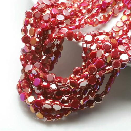 50 Stück AB-Farbe 8 mm runde flache facettierte Glasperlen lose Kristallzubehör für DIY Schmuckherstellung Ohrring Halskette-CiHong ab 50 Stück AB-Farbe 8 mm runde flache facettierte Glasperlen lose Kristallzubehör für DIY Schmuckherstellung Ohrring Halskette-CiHong ab von HDJSDB