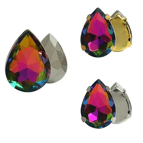 50 Stück Diamantperlen für Kleider, DIY-Bastelarbeiten, Krallenbohrer, Zubehör, Glitzertropfen, Kristall-Strasssteine, Handaufnäher auf Stoff, Glasornament, 001VO, 10 x 14,0 mm, 50 Stück, ohne 50 Stück Diamantperlen für Kleider, DIY-Bastelarbeiten, Krallenbohrer, Zubehör, Glitzertropfen, Kristall-Strasssteine, Handaufnäher auf Stoff, Glasornament, 001VO, 10 x 14,0 mm, 50 Stück, ohne von HDJSDB